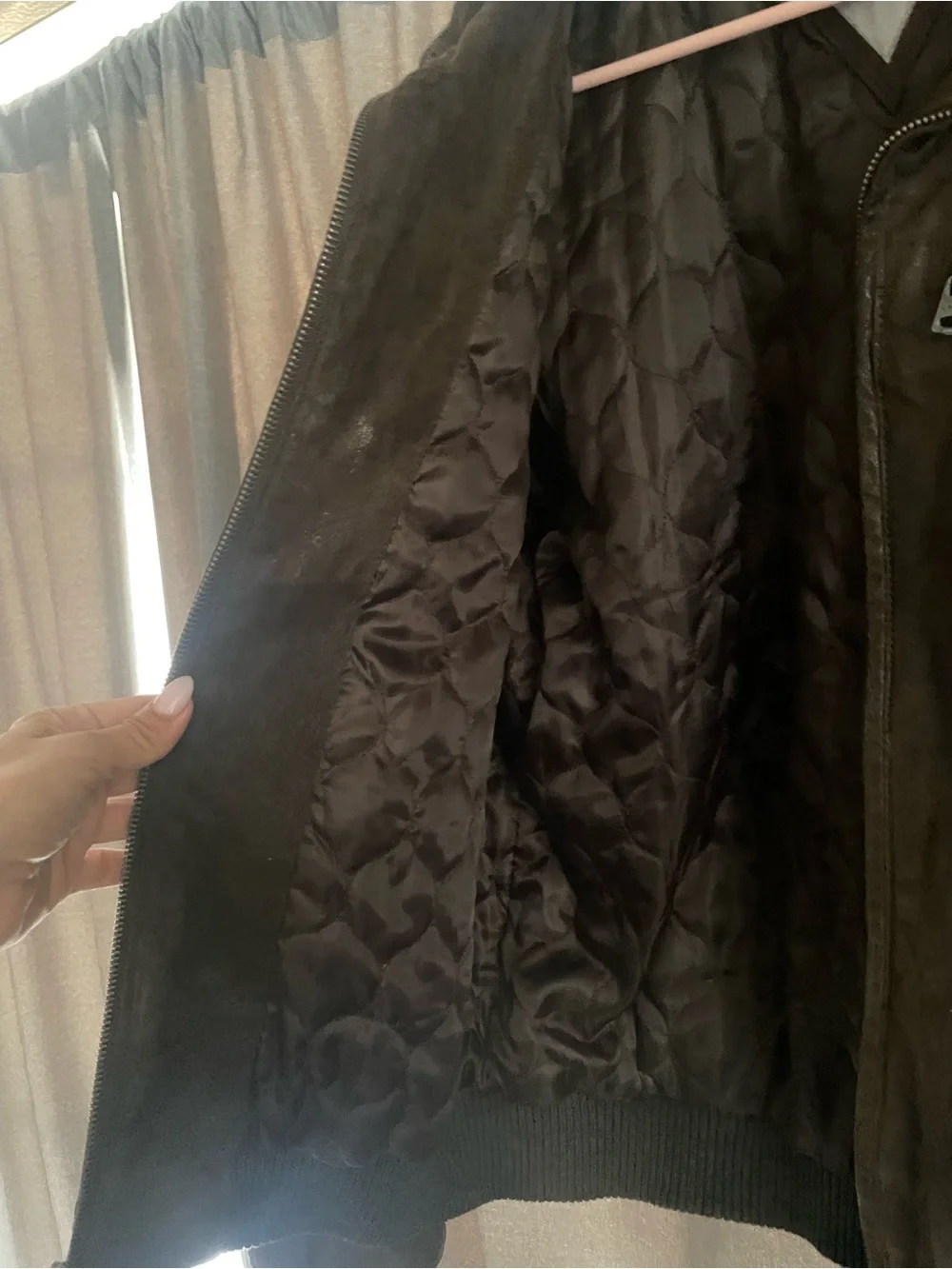 Levi's Dark Brown Leather Bomber Jacket